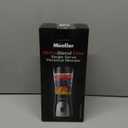 Mueller Personal Blender for Shakes and Smoothies with 15 Oz Travel Cup and Lid, Juices, Baby Food, Heavy-Duty Portable Blender & Food Processor, Grey