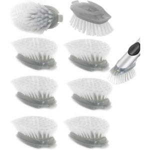 Dish Cleaning Soap Dispensing Brush Refills for OXO Dish Brush - 8 Pack Brush Head Replacement for Scrubber (Grey)