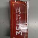 Clear Warm White Christmas Tree Lights - 6.3 ft String of 35 Incandescent Mini Bulbs Multifunctional Lighting Modes, for Decorative, Bedroom, Outdoor, Xmas Twinkle Lights with White Wire Total 6.6 ft