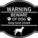 Beware of Dog Signs for Fence, Warning Tin Sign Beware of Dog, Aluminum Warning Sign, Weatherproof Warnings Dogs Sings for Door, Outdoor, Gate(10 * 8 Inch)