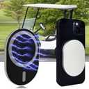 Golf Cart Phone Holder Magnetic Phone Mount Caddy Compatible with iPhone 12 13 14 15 / Plus/Pro, Smartphone with Magsafe Case (Sliver)