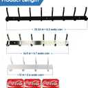 Wall Hooks Heavy Duty, 23 Inch Coat Rack Wall Mount with 8 Hooks, Black Wall Hooks for Entryway, Bathroom - for Hanging Backpack, Bag, Coat, Purse, Hat, Towel, Clothes,2 Packs