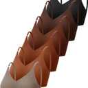 Bencailor 6 Pcs V Neck Bralettes Padded Seamless Bra for Women Wireless Cami Sports with Adjustable Straps (XX-Large, Black, Brown, Dark Brown, Caramel Color, Light Caramel, Milk Coffee Color)