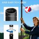 Outdoor Tetherball Game Set for Whole Family - Rust-Resistant Aluminum Poles, 11Ft Adjustable Height, Diameter 1.2Inch Stable Design with Complete Accessories & DIY Concrete Base