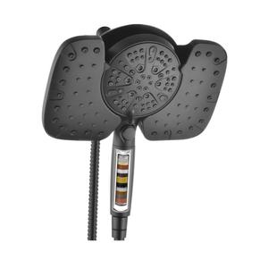 Inavamz Black Shower Heads with Handheld Spray Combo 2.5GPM: 10” Rainfall Shower Head & Detachable Shower Head, 9 Spray Settings Handheld Shower Head with ON/OFF Switch and 15-Stage Filter