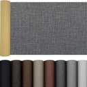 PXBBZDQ Large Linen Repair Patch, 16X40 Inch Linen Fabric Patch for Furniture and Sofa Self-Adhesive Upholstery Refinishing Repair, Couch Fabric Patch (Dark Gray, 16X40)