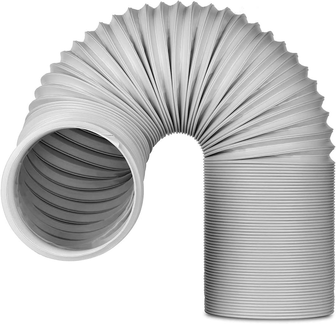TURBRO Portable Air Conditioner Exhaust Hose, 5.9 Inch Diameter Counter Clockwise, 78 Inch Length (White)