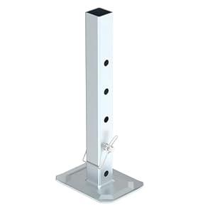 TOWKING 8000 lbs Square Drop Leg with Pin, Silver