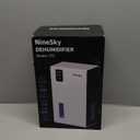 NineSky Dehumidifiers for Home, 95 OZ Water Tank, (1000 sq.ft) Dehumidifiers for Bathroom Bedroom Basement with Auto Shut Off,7 Colors LED Light(White)