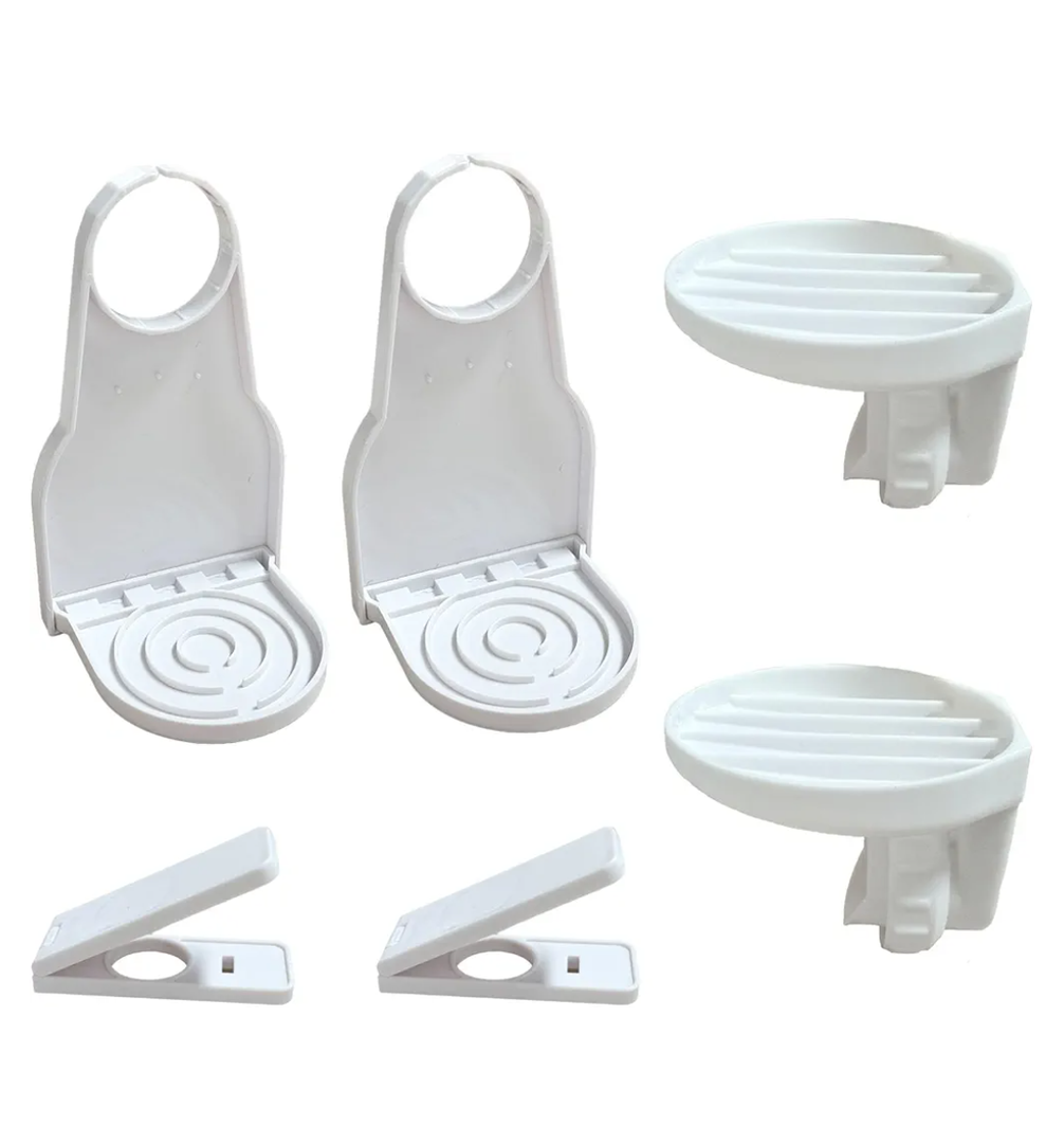 2 Sets Laundry Detergent Dispenser Cup Holder, Laundry Detergent Cup Holder with Drain, Holder Compatible with Tide, Arm Hammer, Xtra, All, Purex, Persil