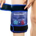 Knee Ice Pack Wrap for Injuries Reusable - Hot & Cold Gel Bags for Leg, Back, Shoulders, Arms, Elbow Injuries, Pain Relief, Swelling, Knee Replacement SurgeryNavy Blue