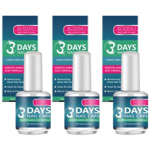 3 Pack Keratin & Amino Acid Nail Treatment Oil, Nail Strengthener and Growth Formula, Deeply Nourishes Dry Nails & Cuticles, Clear Care Serum (BLUE, 16ML) (0.18 Fl Oz (Pack of 3))