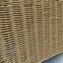 Scalloped Basket, Wicker Storage Baskets, Hand Woven Baskets for Shelves,Natural Baskets for Organizing (M-14" L x 10.5" W x 6" H)