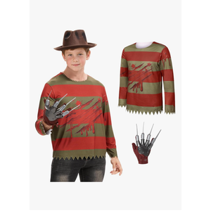 Morph Nightmare Killer Costume Kids With Claw, Scary Halloween Costumes For Kids, Large 