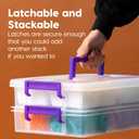 2 x IRIS USA 9 Qt. Plastic Craft Storage Container Bins with Lids, 1 Pack, Small Art & Office Supply Organizer Tote, Sensory Bins & Boxes for Home & University, Latchable, Stackable, Portable, Clear