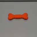 Nobleza Durable Treat Dispensing Dog Chew Toys, Safe Natural Rubber Dog Bone Toy for Teething and Teeth Cleaning of Small and Medium Breeds, 6 * 2.1 * 1.3 in, Orange