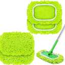 JEHONN Reusable Microfiber Mop Pads Compatible with Swiffer Sweeper, 4 Pack Dry Sweeping Cloths Cover, Washable Wet Refills for Hardwood Tile Floor Cleaning (Only Replacement Accessories)