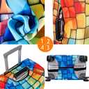MosaiRudo Travel Luggage Covers For Suitcase Tsa Approved,Suitcase Cover Protector Fit 18-32 Inch Luggage Travel Accessories (T2482, L)
