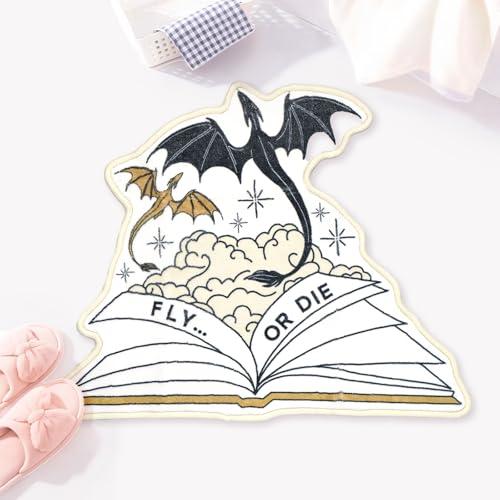 Allenjoy Dragon Bathroom Rugs Winged Guardians Mat Bathmat Rug Non Slip Washable 31.5" x 24.4" SC00003-010