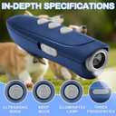 Dog Bark Deterrent Devices, Anti Barking Device for Dogs, Rechargeable Dog Barking Silencer 16.4ft, 3 Modes & Led Light Ultrasonic Dog Bark Deterrent Safe for Human & Dogs Portable Indoor&Outdoor Bule