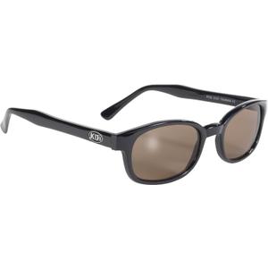 Pacific Coast Original KD's Biker Sunglasses (Black Frame/Dark Brown Lens)
