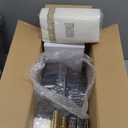 Nervure 350PCS Clear Gold Plastic Plates - Gold Plastic Dinnerware Sets for 50 Guests - 100 Disposable Plates, 150 Silverware, 50 Cups, 50 Napkins for Wedding & Party & Thanksgiving