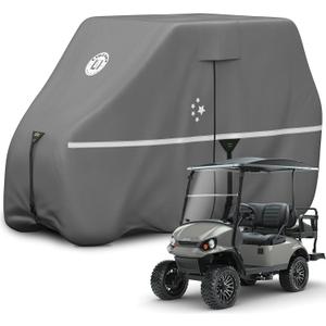 Waterproof Golf Cart Cover, Heavy Duty Marine Grade Fabric, Universal Fits for Most Brand 2/2+2/4+2 Passengers Yamaha, Honda, Club Car, EZGO Golf Cart