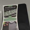 Bar Mat, Bar Accessories, Multifunctional Folding Cocktail Mat with Cutting Board, 18" X 12"(Black) Drying Mats,Bar Mat for Countertop,Bar Decorations for Home, Outdoor Bar Accessories,Travel