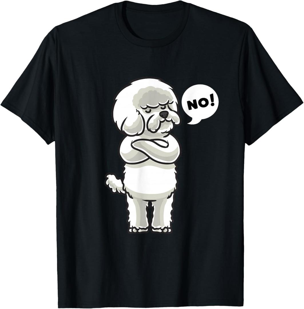 Stubborn Bichon Frise Dog T-Shirt, S