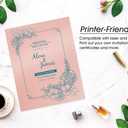 Pink Metallic Paper - 100-Pack Light Pink Shimmer Paper, Crafting Supplies, Ticket, Invitation, Stationery, Scrapbook Use, Printer Friendly, 120 GSM, 8.5 x 11 Inches