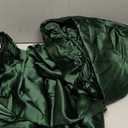 CozyLux Satin Sheets King Size Sheet Set - 4 Piece Silky King Sheets, Luxury Dark Green King Bed Set with Smooth and Soft Microfiber, Includes 1 Fitted Sheet, 1 Flat Sheet and 2 Pillowcases