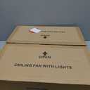 Ceiling Fans with Lights, Flush Mount Ceiling Fan with Lights and Remote, 6 Wind Speeds Low Profile Smart Ceiling Fan for Bedroom, Kids Room, Kitchen and Small Room 20" (Pearl White)