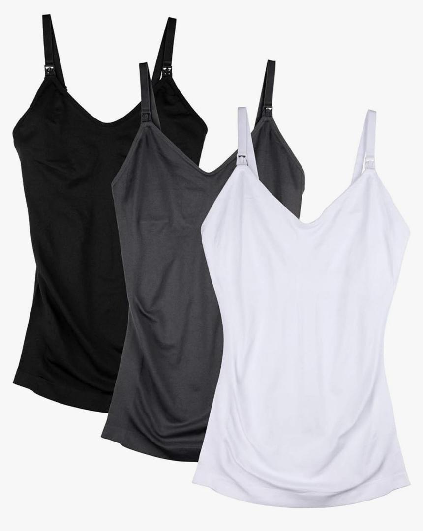 Womens Maternity Nursing Tank Cami for Breastfeeding with Adjustable Straps Medium