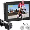 Handlebar Bike Mirror, 4.3" HD 1080P Monitor Bicycle Rear View Camera, Night Vision Function, Wide View Angle, Rotatable Bracket Easy Installation Bike Camera for Mountain, E-Bike, Road Bike