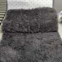 Ophanie Runner Rug for Hallway, 2x6 Bedroom Grey Bedside Rugs, Non Slip Fluffy Soft Shaggy Carpet for Kids Girls Boys Home Decor Aesthetic, Dorm Nursery Gray