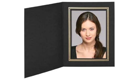 MALELO AND COMPANY Black/Gold Cardboard Photo Folder Frame 4X6 - Pack of 50