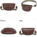 PU Leather Fanny Pack Crossbody Sling Bag for Women - Trendy Belt Bag with Adjustable Strap, Lightweight for Travel Daily Use (Zipper - Brown)