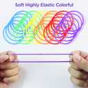 2 x Silicone Jelly Hair Tie Bracelet 30PCS Glow Bracelets Rubber Bracelets for Women 80s Style Neon Wrist Band Elastics Party Favors