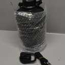 One Gallon Water Bottle Insulated, Triple Wall Vacuum Cold for 48 Hrs & Leak-proof & Non-BPA, 128oz Large Sports Stainless Steel Water Jug with Paracord Handle Straw Spout Lids & DIY Stickers (Black)