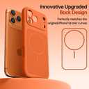 FlyReal Magnetic for iPhone 17 Pro Max Case, Design for iPhones New Back, Compatible with MagSafe, Integrated Silicone Camera Control & Camera Protection Microfiber Lining Case, 6.9", Orange
