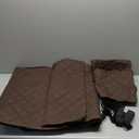 KinCam 100% Waterproof Recliner Loveseat Cover with Console, Non-Slip Reclining Couch Covers for 2 Seat, Recliner Sofa Cover Furniture Protector with Elastic Straps for Kids, Pets, Chocolate