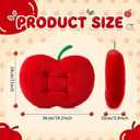 SiliFine 6 Pcs Plush Apple Pillow Floor Seat Cushions for School Classroom, 14 x 11 x 4 inches