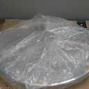 DoubleFill 6 Pcs 25 Inch Plant Saucer Large Clear Plastic Flower Plant Trays Heavy Duty Round Water Catcher for Pots Indoors Outdoor Garden
