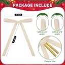 26 PCS Velvet Bows for Christmas Tree, Rustic Craft Gift Velvet Ribbon Flocked Bows for Wreaths, Doors, Garlands, Home Decor, Outdoor and Indoor (Cream)