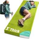 Memory Foam Cot Mattress, 3 Inch Camping Sleeping Pad, Avocado Green