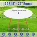 2 x Moosfor Round Spandex Tablecloth, Elastic Fitted Waterproof Tablecloths for 18"-24" Tables, Stretch Washable Picnic Table Cover for Camping, Dining, Indoor and Outdoor, White