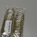 24 Pcs Shower Curtain Rings, Goowin Shower Curtain Hooks, Oval Snap Shower Rings for Curtain, Metal Gold Shower Curtain Rings Rust Proof, Glide Smoothly Shower Hooks for Shower Curtain Rod (Gold)