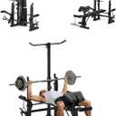 Garvee 7-in-1 Olympic Weight Bench for Home Gym, 1000LB Capacity Foldable Bench Press Set with Leg Extension/Curl, Preacher Pad & Adjustable Rack, Full Body Strength Training Equipment