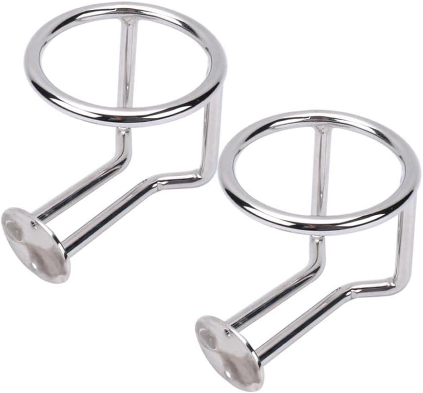 2PCS Boat Ring Cup Holder 316 Stainless Steel Ringlike Drink Holder for Marine Yacht