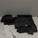 Winter Fleece Lined Beanie Hat Scarf Sock Touchscreen Gloves Set for Men Women (Multicoloured)